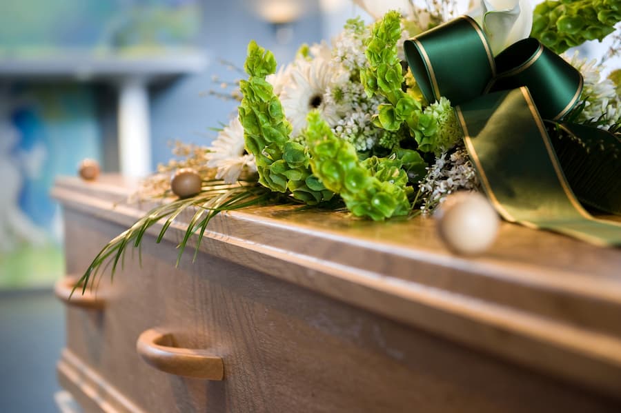 funeral coffin floral